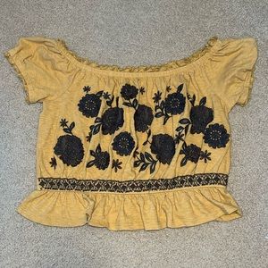 American Eagle: Embroidered Crop top